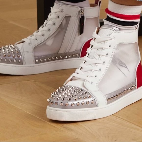 Sosoxy Spikes Donna mesh and leather high-top sneakers and cotton socks set - Picture 5 of 6